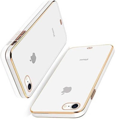 GADGO Back Cover for Apple iPhone 6(Transparent, White, Gold, Silicon, Pack of: 1)
