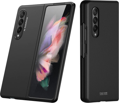 CASE CREATION Front & Back Case for Samsung Galaxy Z Fold 3 2021(Black, Grip Case, Pack of: 1)