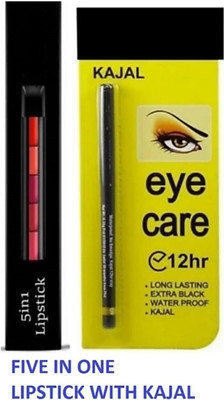 Elecsera Five in One Lipstick with Kajal(2 Items in the set)
