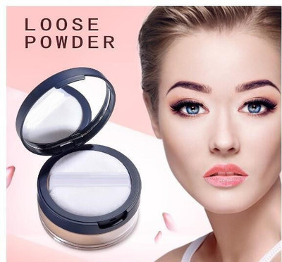 ADJD Translucent Setting & Waterproof Oil Control Loose Powder With puff Face Makeup Compact(ivory, 15 g)