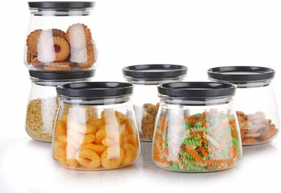 SHIPPLIER Plastic Grocery Container  - 800 ml(Pack of 6, Clear)