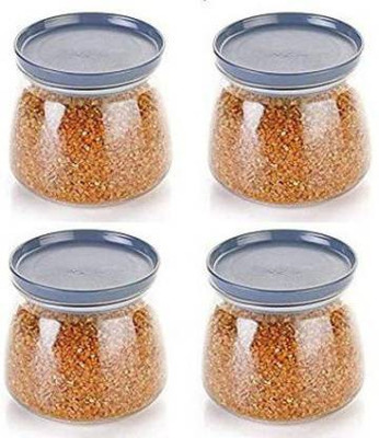 PRAGATI SALES Plastic Grocery Container  - 800 ml(Pack of 4, Grey)