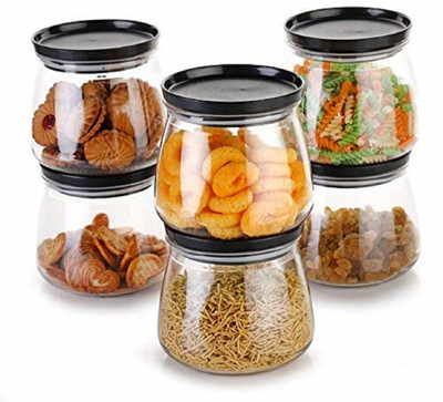 SHIPPLIER Plastic Grocery Container  - 800 ml(Pack of 6, Clear)