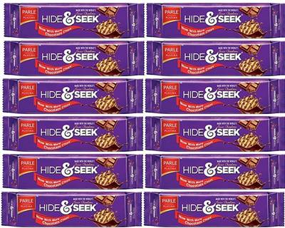 PARLE Hide and Seek Biscuit, 120g, Set Of 12 Cream Filled