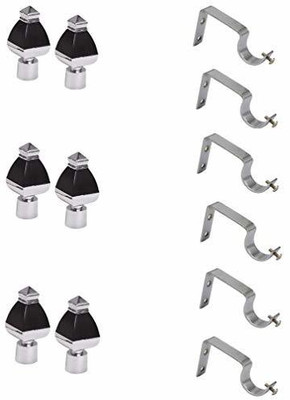 Rab Silver, Brown Rod Rail Bracket Metal