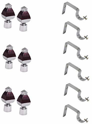 Rab Silver, Brown Rod Rail Bracket(Pack of 6)