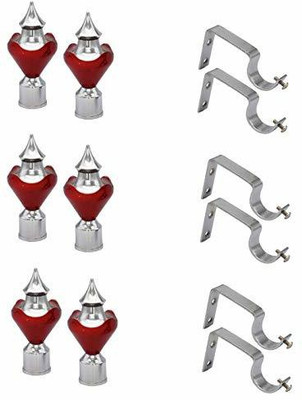 Rab Red, Silver Rod Rail Bracket(Pack of 6)