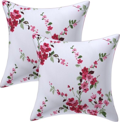 Texstylers Floral Cushions Cover(Pack of 2, 60 cm*60 cm, Pink)