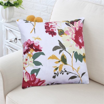 Go Texstylers Floral Cushions Cover(Pack of 3, 30.48 cm*30.48 cm, Pink)