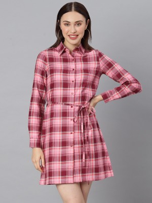 STYLESTONE Women Shirt Pink Dress