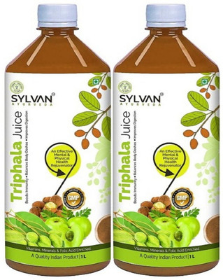 SYLVAN AYURVEDA TRIPHALA JUICE FOR IMMUNITY BOOSTING, BALANCE BODY DOSHAS AND IMPROVE DIGESTION | SET OF 2(2 x 1000 ml)