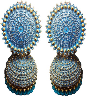 FASHION FEW Modern Earrings & Studs with attractive colors Topaz Brass Jhumki Earring