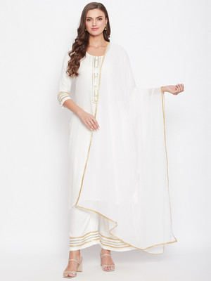 BITTERLIME Women Kurta Palazzo Dupatta Set
