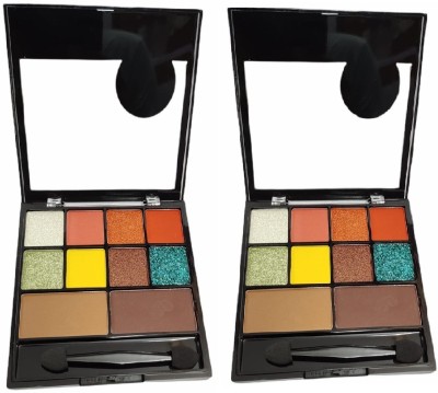 ADJD HIGEST QUALITY MATTE & SHIMMERY FINISH WATER PROF MULTI COLOR MEGA EYES EYE SHADOW PALTTE 28.6 g(MULTI COLOR)