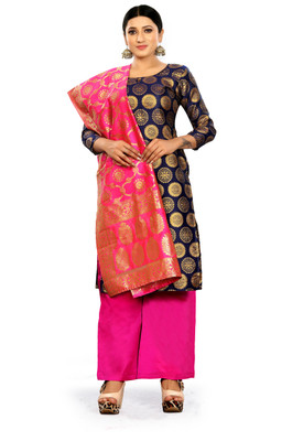 BHUMIKA CREATION Cotton Silk Self Design Kurta & Palazzo Material