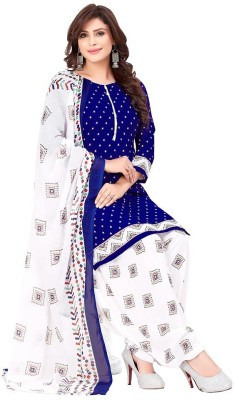 sarvagny clothing Cotton Blend Printed Salwar Suit Material