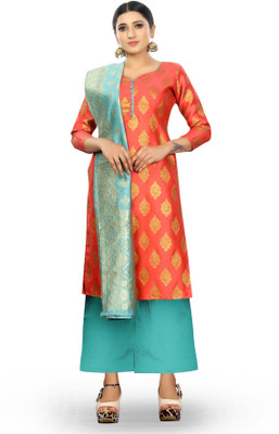 Diva's Choice Cotton Silk Self Design Salwar Suit Material