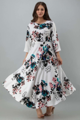 SILVER ORGANISATION Flared/A-line Gown(Multicolor)