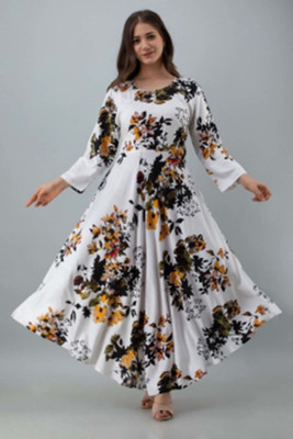 SILVER ORGANISATION Anarkali Gown(Multicolor)