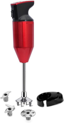 JUST ONE 350 W Red Hand Blender(Red Metalic Heavy Body)