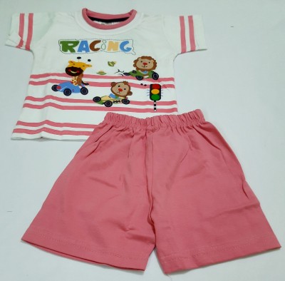 NATKHAT Baby Boys Party(Festive) T-shirt Shorts(PINK)