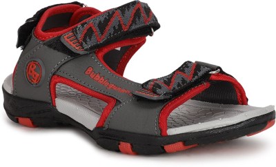 Bubblegummers Boys Velcro Sports Sandals(Red , 16 Years and Above)