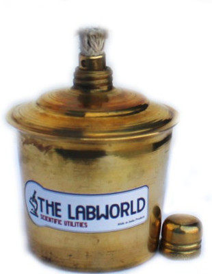 THE LABWORLD Labworld Brass spirit lamp for laboartory use in school college dentistry non rusting with wick Laboratory Bunsen Burner