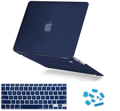 Midkart Matte Navy Blue Hard Shell Plastic Case for Old Version Mac-Book Air 13 Inch, Model A1466 / A1369, Release 2010 -2017 Combo Set(Navy Blue)