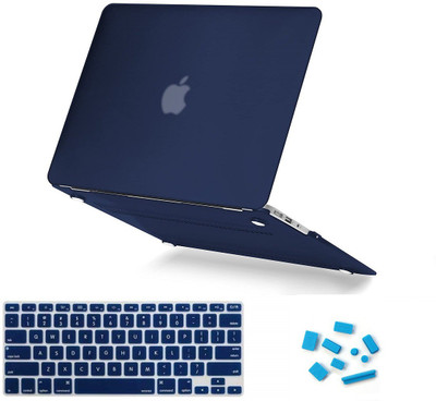 Midkart Matte Navy Blue Hard Shell Plastic Case for Old Version Mac-Book Air 13 Inch, Model A1466 / A1369, Release 2010 -2017 Combo Set(Navy Blue)