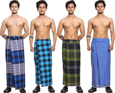 GOWRI TEX Checkered Multicolor Lungi