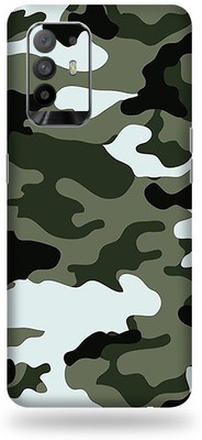 LAMHA Oppo F19 Pro Plus 5G Mobile Skin(Ultra Super Camouflage Military Winter With High Matte Finish.)