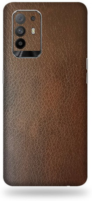 Jeeva Creation Oppo F19 Pro, oppo f19 pro Mobile Skin(Ultra Super Brown Leather Skin With High Matte Finish.)
