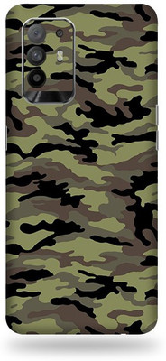 Jeeva Creation Oppo F19 Pro, oppo f19 pro Mobile Skin(Ultra Super Camo Milighty Green Skin With High Matte Finish.)