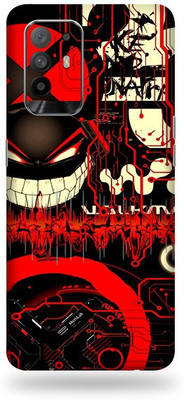 BUGGU Oppo F19 Pro + 5G Mobile Skin(Ultra Super Red Graffiti Skin With High Matte Finish., Mobile Skin (Back+Side+Camera))