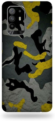 LAMHA Oppo F19 Pro Plus 5G Mobile Skin(Ultra Super Camouflage Military Yellow With High Matte Finish.)