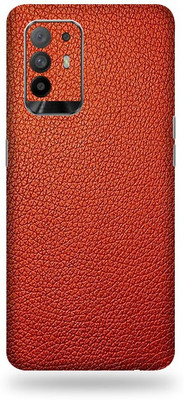 BUGGU Oppo F19 Pro + 5G Mobile Skin(Ultra Super Red Leather Skin With High Matte Finish., Mobile Skin (Back+Side+Camera))