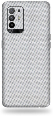 Jeeva Creation Oppo F19 Pro, oppo f19 pro Mobile Skin(Ultra Super Silver Carbon Fiber Skin With High Matte Finish.)