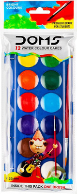 DOMS Water Colour Cake 12 Shades (23mm)(Set of 12, Blue)