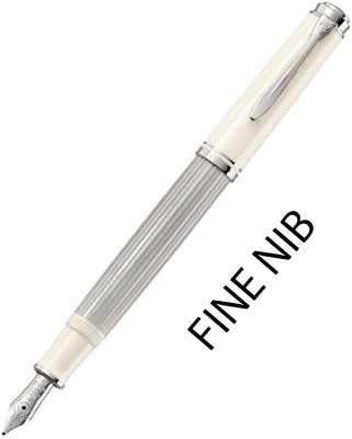 Pelikan Souverän M405 Silver-White FP (F) Fountain Pen(White)
