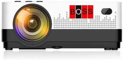 BOSS S13A Latest FHD 3D Android Smart Wi-Fi Bluetooth Projector | 4000 Lumens upto 250'' Display with Native 1920X1080P (FHD) Resolution | Keystone Correction, HiFi Dolby Digital | 1 Year Warranty | (S13A) (4000 lm / Wireless / Remote Controller) Portable Projector(White)