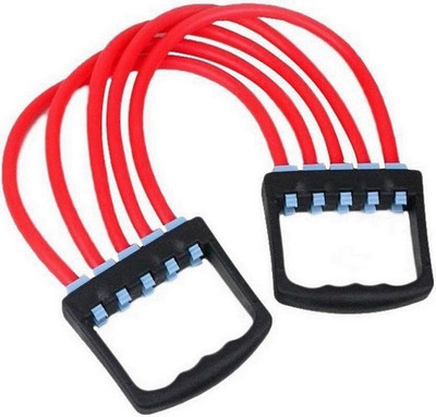 V.M Enterprises Chest Expender Latex Cord Muscle Pulling Exerciser Shoulder Fitness for Gym Resistance Tube(Red)