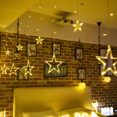 FStyler 12 LEDs 2.49 m Gold Flickering, Color Changing, Steady Star Rice Lights(Pack of 1)