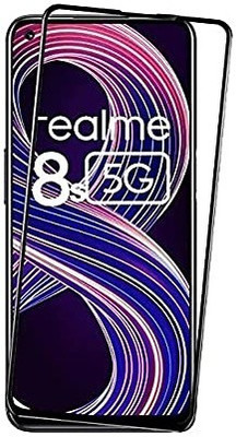 XRENGTH Edge To Edge Tempered Glass for Realme 8s 5G(Pack of 1)