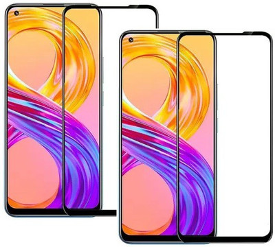 ISAAK Edge To Edge Tempered Glass for Realme 8i Edge to Edge, Full Glue, 11D Tempered Glass(Pack of 2)