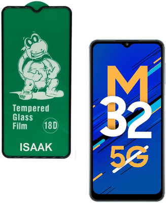 ISAAK Edge To Edge Tempered Glass for Samsung Galaxy M32 5G Edge to Edge, Full Glue, 18D Tempered Glass(Pack of 1)