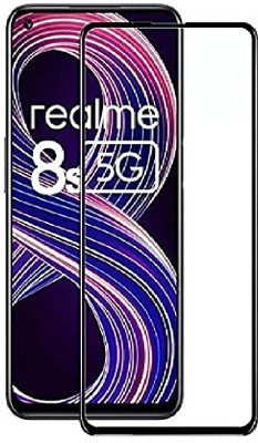ISAAK Edge To Edge Tempered Glass for Realme 8s 5G Edge to Edge, Full Glue, 11D Tempered Glass(Pack of 1)