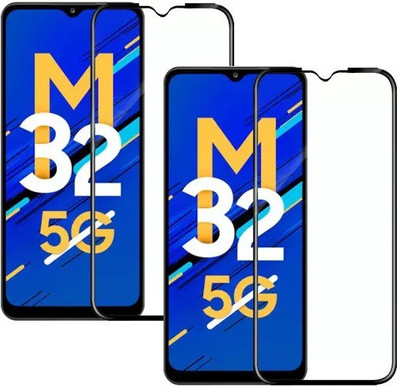 ISAAK Edge To Edge Tempered Glass for Samsung Galaxy M32 5G Edge to Edge, Full Glue, 11D Tempered Glass(Pack of 2)