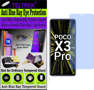 TELTREK Tempered Glass Guard for XIAOMI POCO X3 PRO (Impossible UV AntiBlue Light)(Pack of 1)