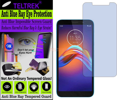 TELTREK Tempered Glass Guard for MOTOROLA E6 PLAY (Impossible UV AntiBlue Light)(Pack of 1)