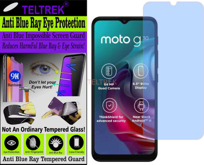 TELTREK Tempered Glass Guard for MOTOROLA MOTO G30 (Impossible UV AntiBlue Light)(Pack of 1)